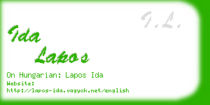 ida lapos business card